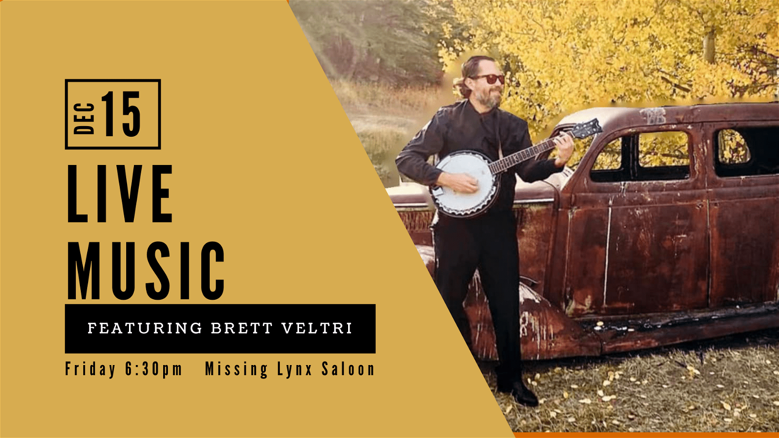 Brett Veltri appearing live in the Missing Lynx Saloon at Great Divide 12.15.2023